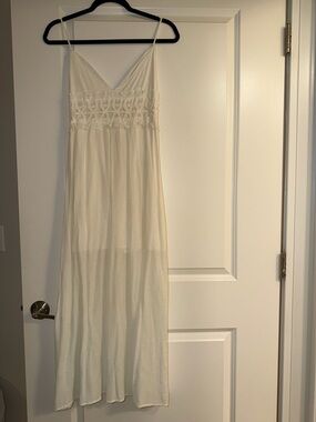 knee length dresses for ladies Crochet Maxi Dress Black, Beige, Blue, Fuchsia – Sue's S.O.A.P. Co main image 1